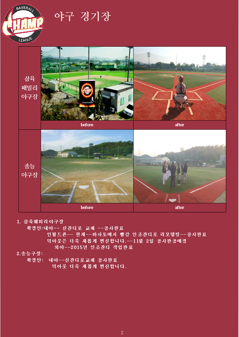 게임원 2016년 챔프베이스볼--리모델링 사진참조--2시간 10분경기--